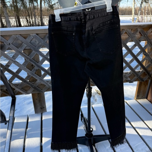 Christina Black Denim with Fringe Detail - Picture 2 of 9
